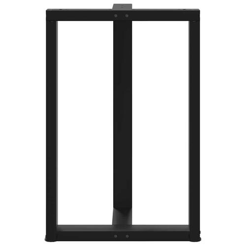Barbordsben T-formet 2 stk 60x35x(91-92) cm stål sort