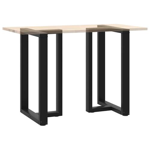 Barbordsben T-formet 2 stk 60x35x(91-92) cm stål sort