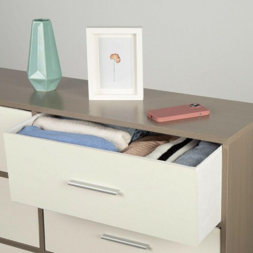 Max Home kommode - hvid/grå, moderne, 114 × 70 × 30 cm