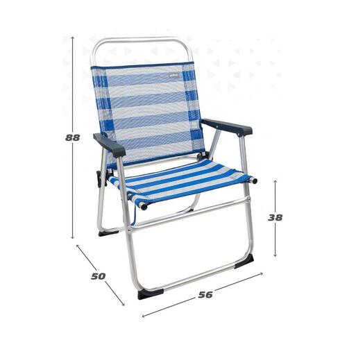 Polstrede Campingstol Colorbaby Sømand 56 x 50 x 88 cm Hvid Marineblå