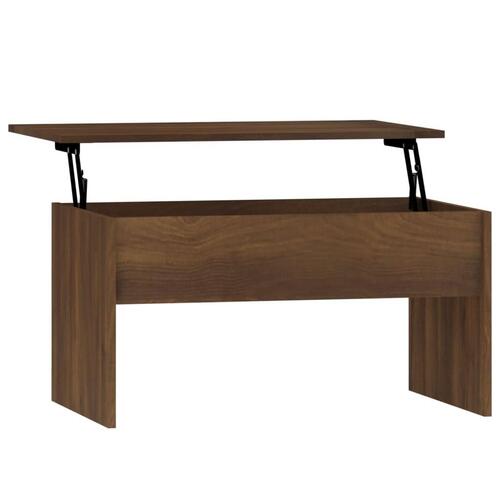 Sofabord 80x50,5x41,5 cm konstrueret træ brun egetræsfarve (OUTLET B)