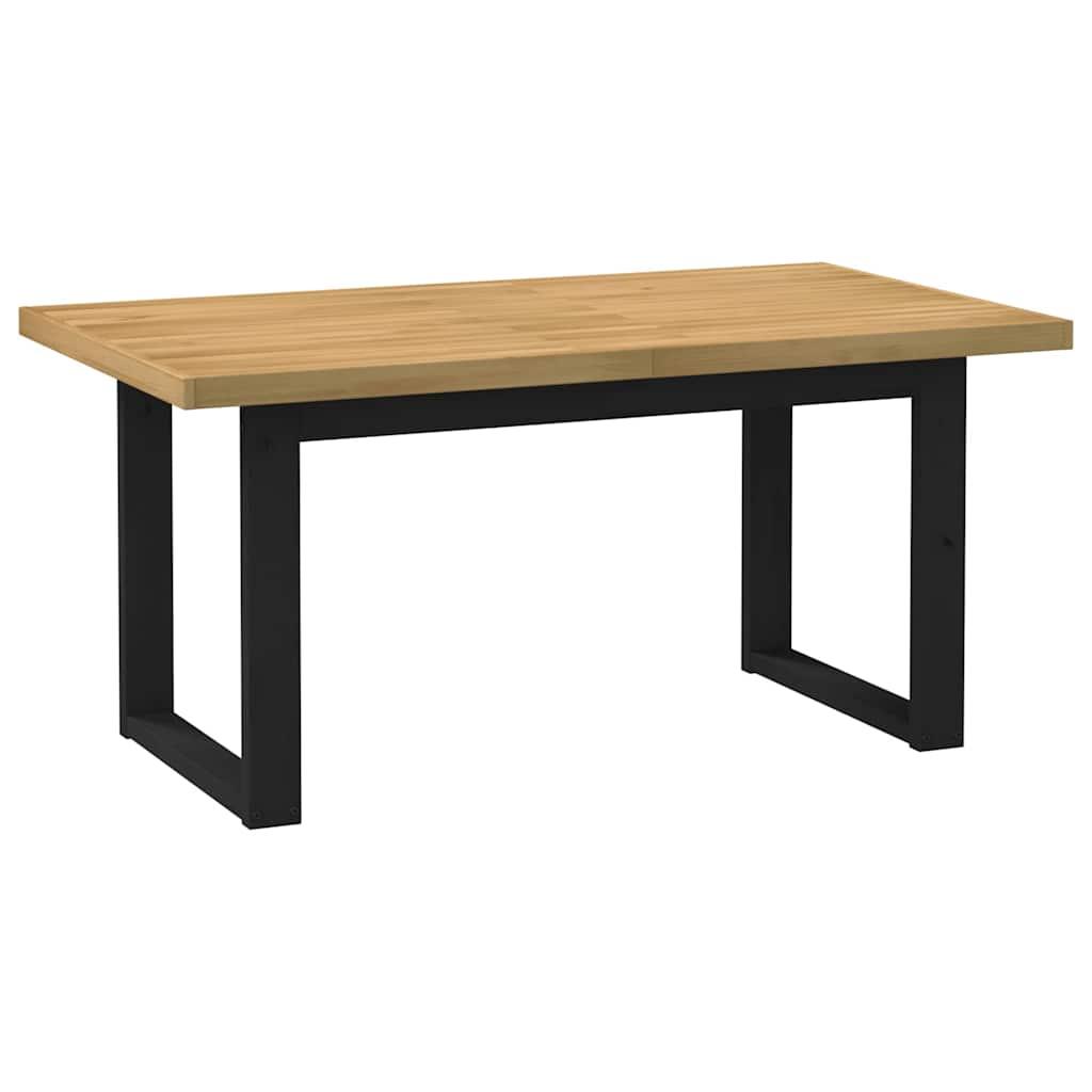 Spisebord Noain A Formede Ben 160x90x75 Cm Massivt Træ Fyrretræ