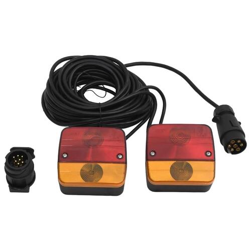 Trailerlygter 2 stk. 10,5x5x9,5 cm 12 V klassisk pære rød