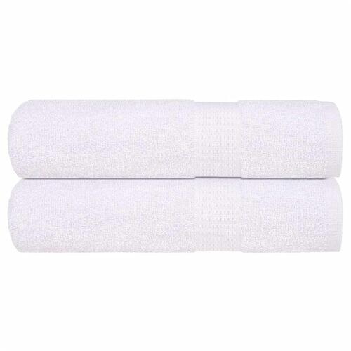 Badehåndklæder 2 stk. 100x150cm 360g/m2 100% bomuld hvid