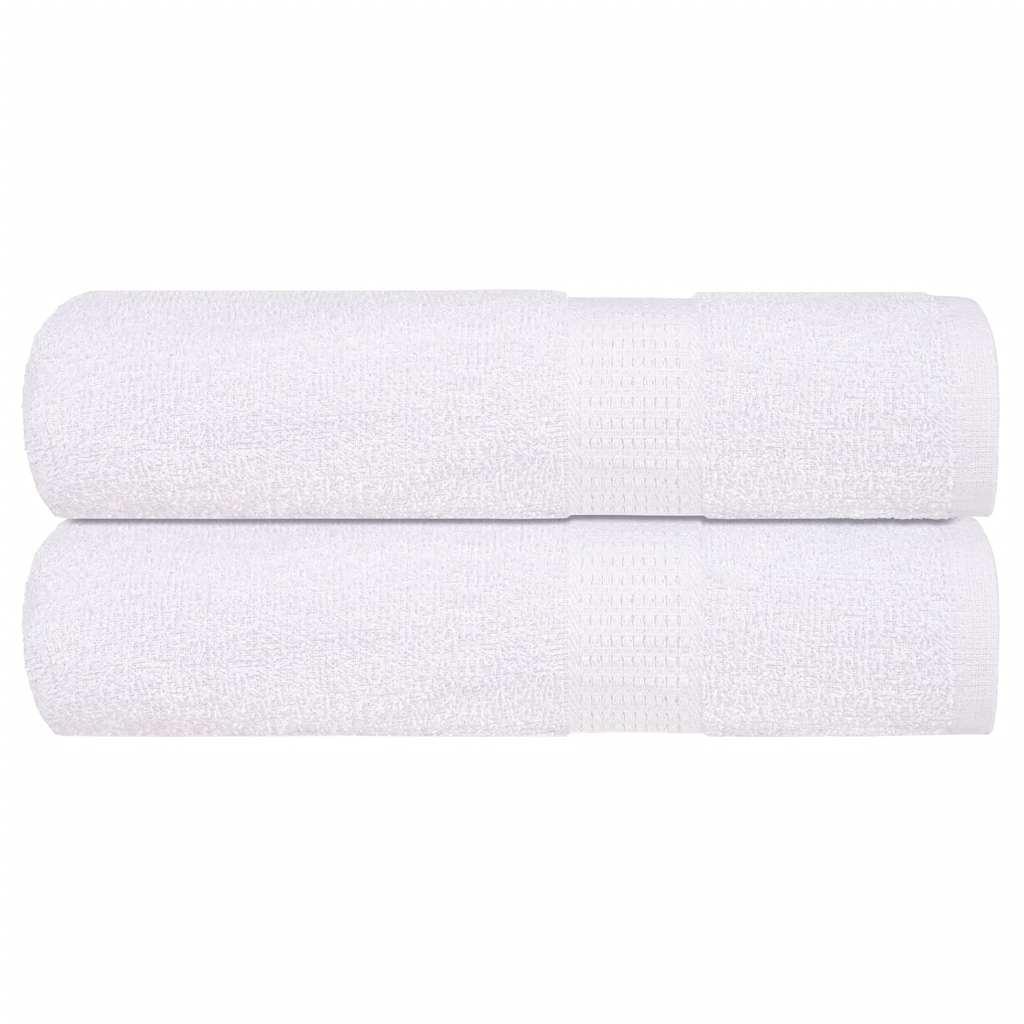 Badehåndklæder 2 stk. 100x150cm 360g/m2 100% bomuld hvid