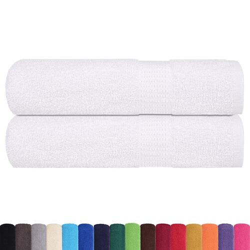 Badehåndklæder 2 stk. 100x150cm 360g/m2 100% bomuld hvid
