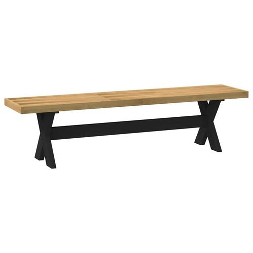 Spisebænk NOAIN X-formede ben 180x40x45 cm massivt træ fyrretræ