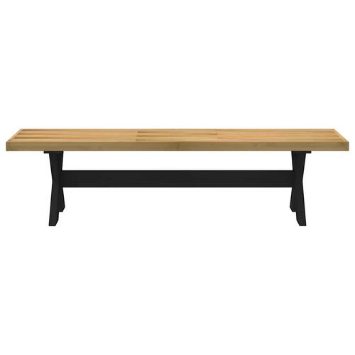 Spisebænk NOAIN X-formede ben 180x40x45 cm massivt træ fyrretræ