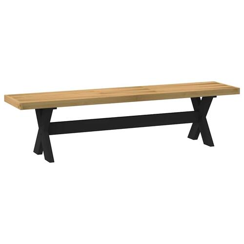 Spisebænk NOAIN X-formede ben 180x40x45 cm massivt træ fyrretræ