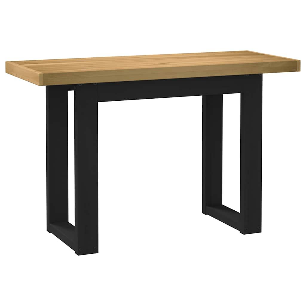 Skrivebord Noain Formede Ben 120x50x75cm Massivt Træ Fyrretræ