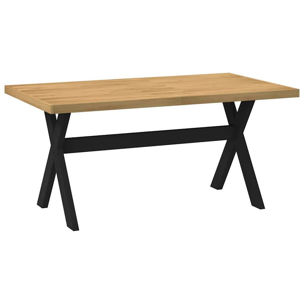 Konsolbord Noain Formede Ben 160x90x75cm Massivt Træ Fyrretræ