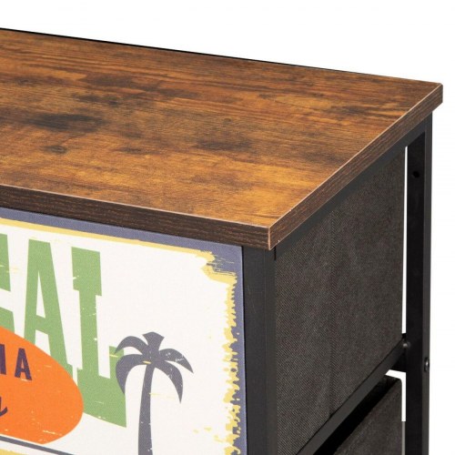 Max Home kommode Vintage - 103 × 98 × 30 cm, brun