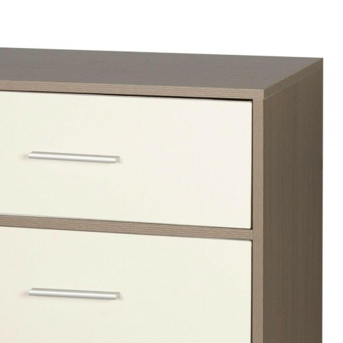 Max Home kommode - hvid/grå, moderne, 58 × 91 × 30 cm