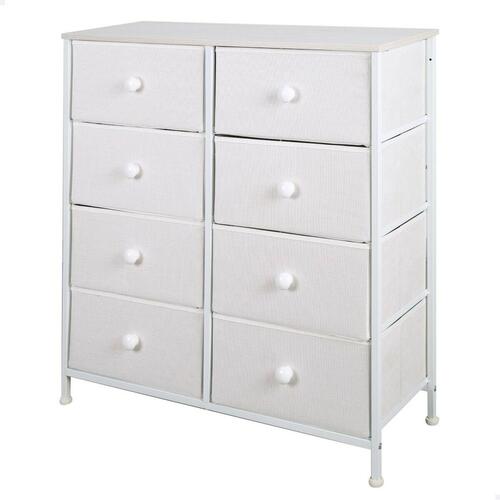 Max Home kommode - hvid, 80 × 81 × 30 cm, 8 skuffer