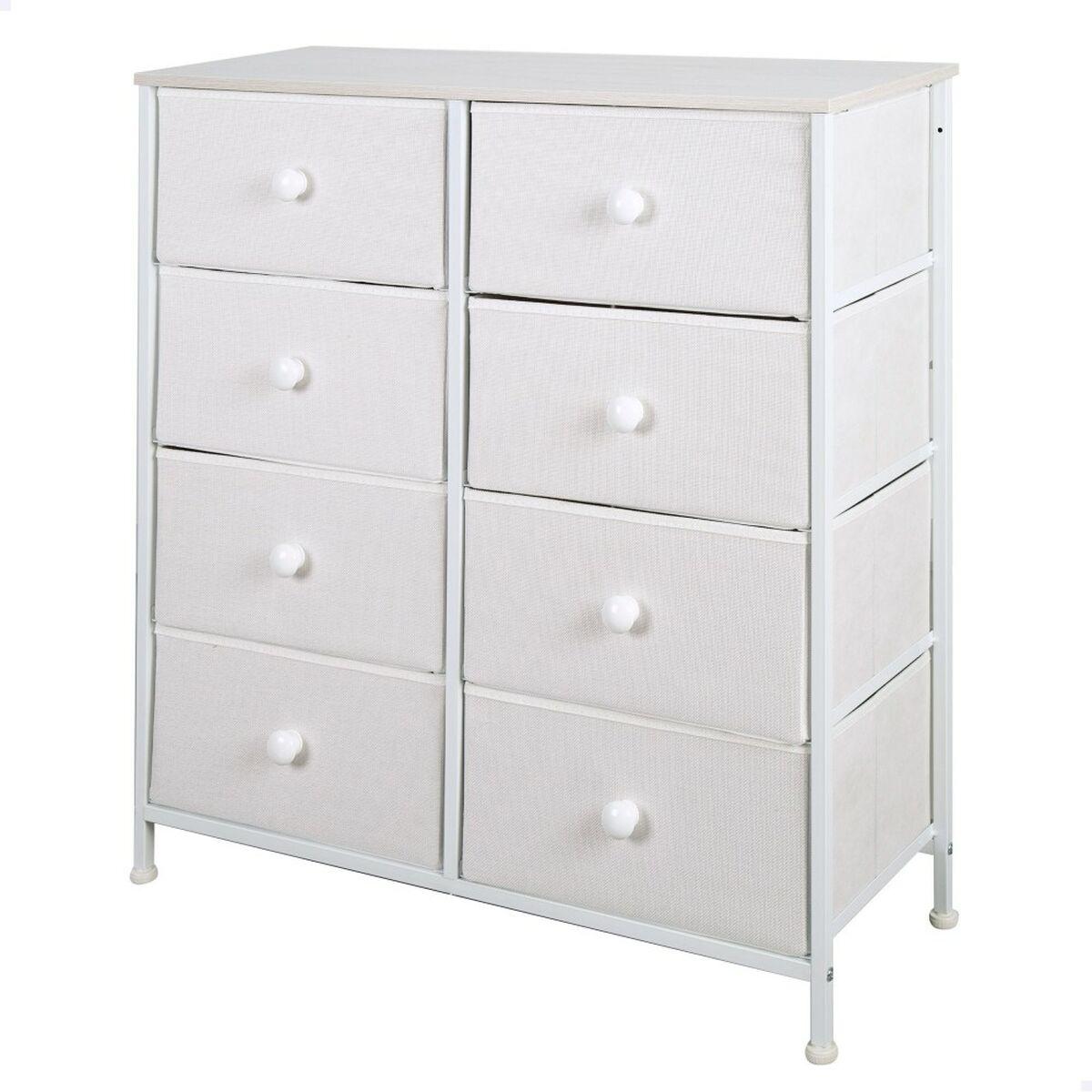 Max Home kommode - hvid, 80 × 81 × 30 cm, 8 skuffer