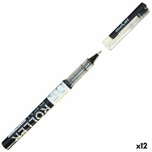 Pen med flydende blæk Molin Roller Sort 0,5 mm (12 enheder)