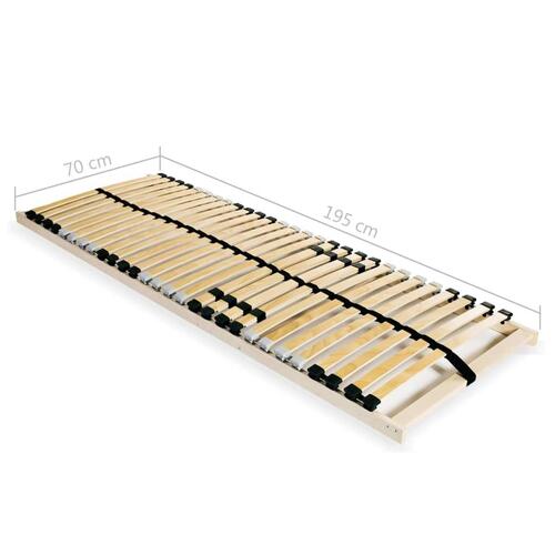 Lamelbund til seng med 28 lameller 7 zoner 70x200 cm