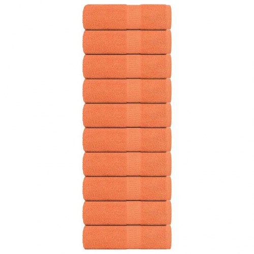 Gæstehåndklæder 10 stk. 30x50 cm 360 g/m2 100 % bomuld orange