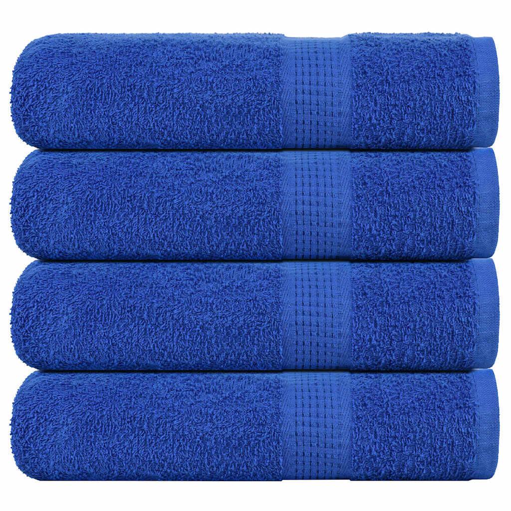 Håndklæder 4 stk. 70x140 cm 360 g/m2 100 % bomuld blå billede