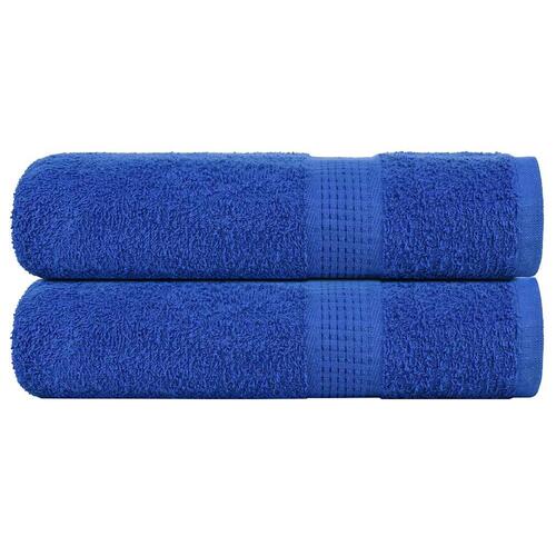 Badehåndklæder 2 stk. 100x150cm 360g/m2 100% bomuld blå