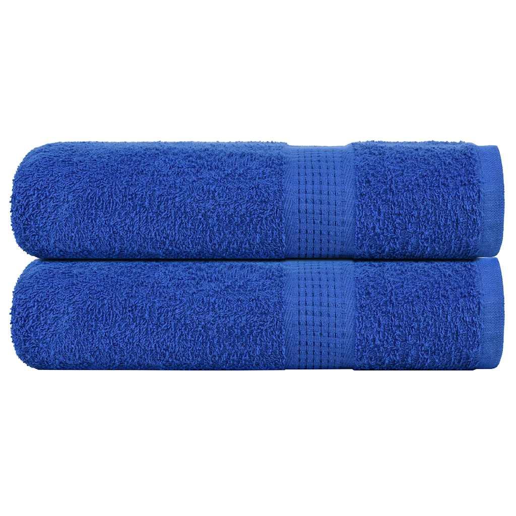 Badehåndklæder 2 stk. 100x150cm 360g/m2 100% bomuld blå