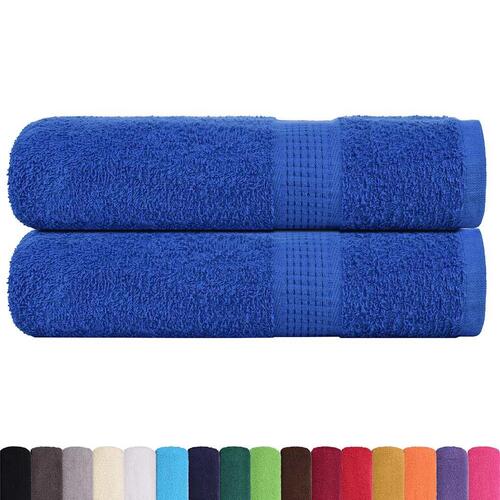 Badehåndklæder 2 stk. 100x150cm 360g/m2 100% bomuld blå
