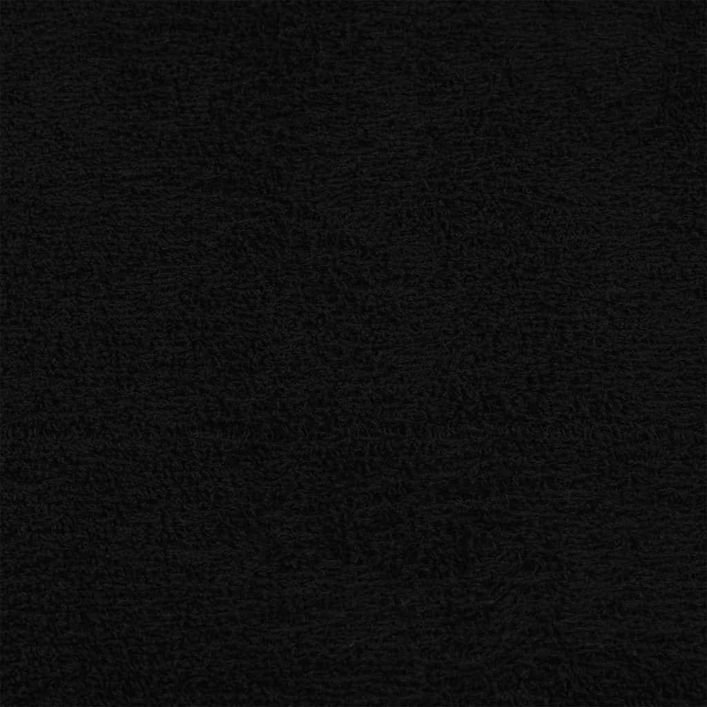 Håndklæder 2 stk. 100x200 cm 360 g/m2 100 % bomuld sort