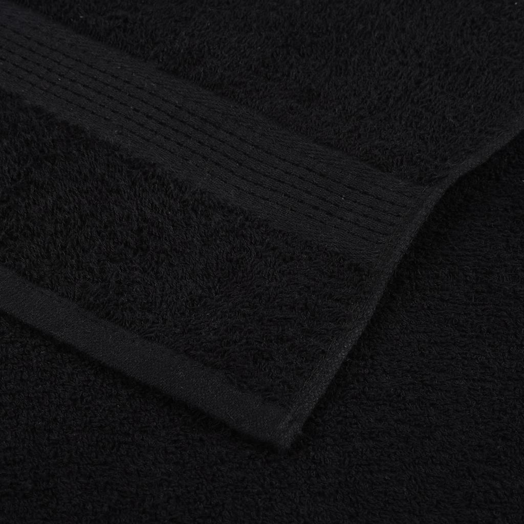 Håndklæder 2 stk. 100x200 cm 360 g/m2 100 % bomuld sort