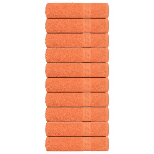 Håndklæder 10 stk. 50x100 cm 360 g/m2 100 % bomuld orange