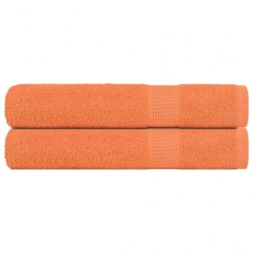 Håndklæder 2 stk. 100x200 cm 360 g/m2 100 % bomuld orange