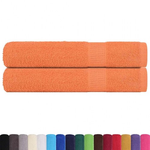 Håndklæder 2 stk. 100x200 cm 360 g/m2 100 % bomuld orange