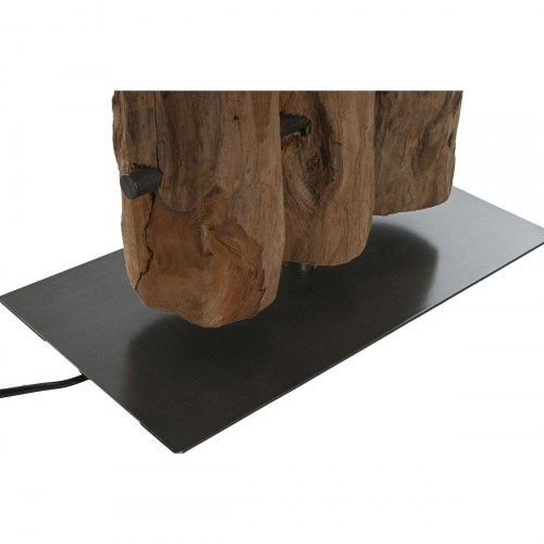 Bordlampe i jern og teak - 40 × 20 × 80 cm
