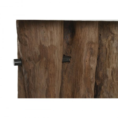 Bordlampe i jern og teak - 40 × 20 × 80 cm