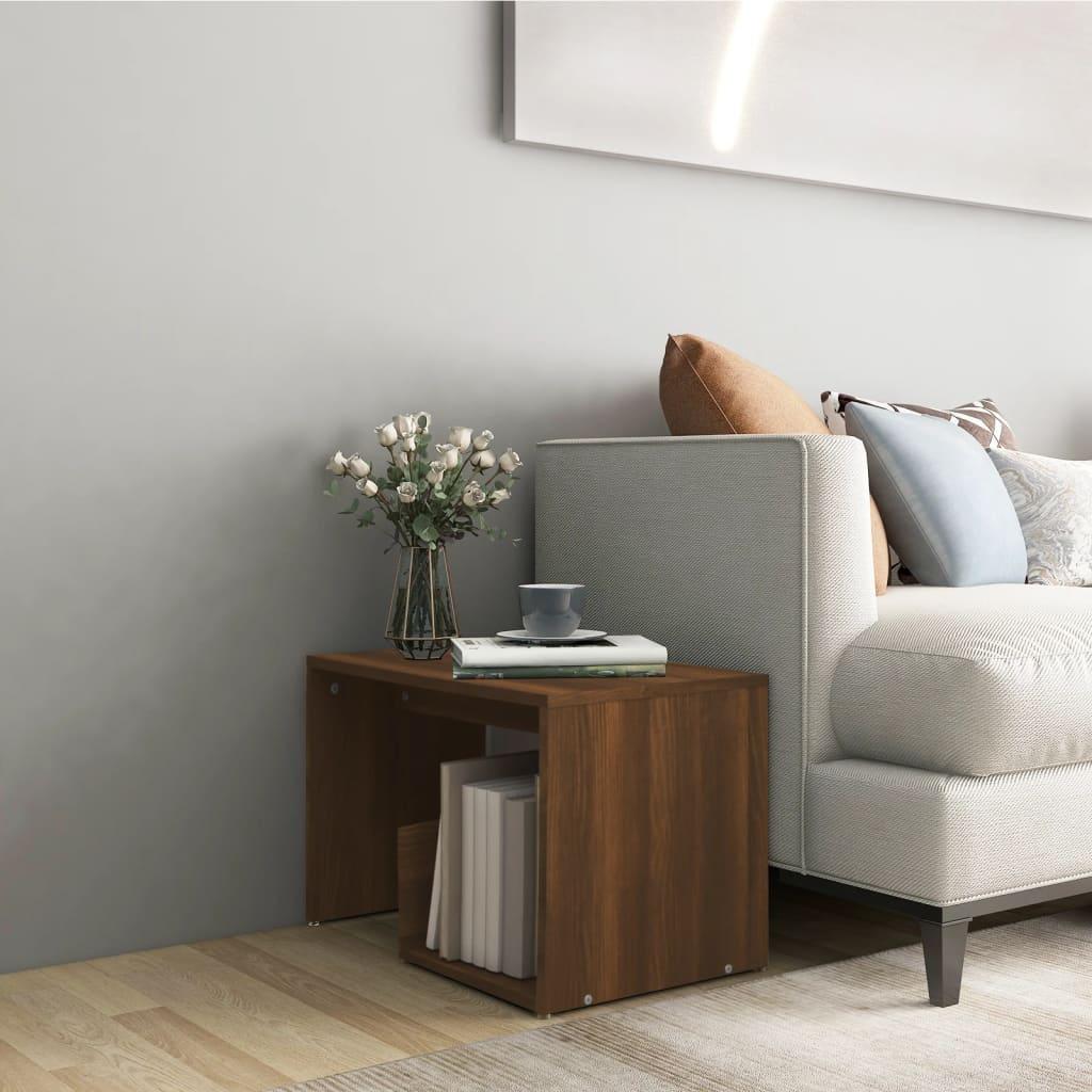 Sidebord 59x36x38 Konstrueret Træ Brun Egetræsfarve