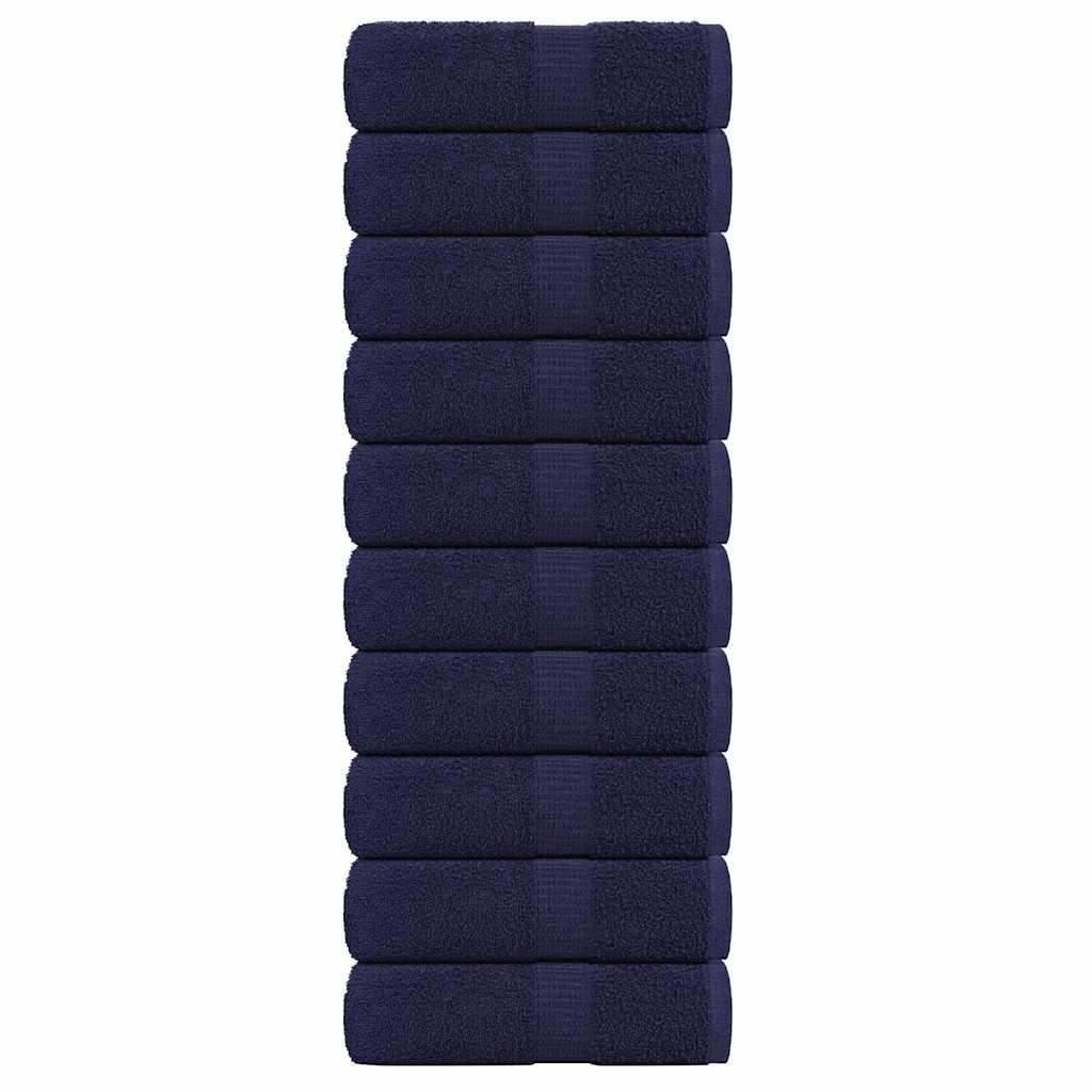 Håndklæder 10 stk. 30x30 cm 360 g/m2 100 % bomuld marineblå
