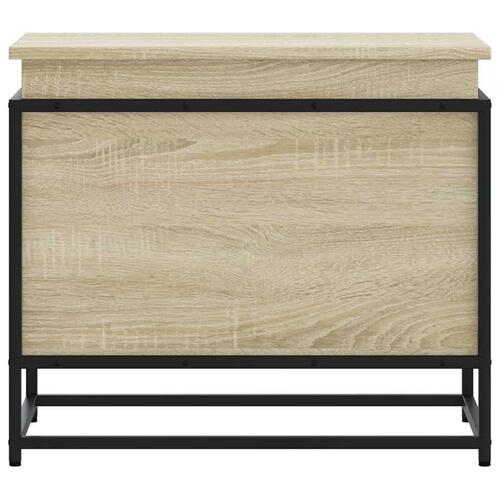 Opbevaringsboks med låg 60x40x51,5 cm konstrueret træ sonoma-eg