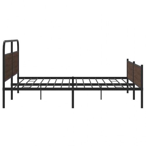 Sengeramme uden madras 183 x 213 cm med lamelbund - brun egetræ