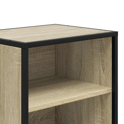 Sengebord 40x31x50 cm konstrueret træ og metal sonoma-eg
