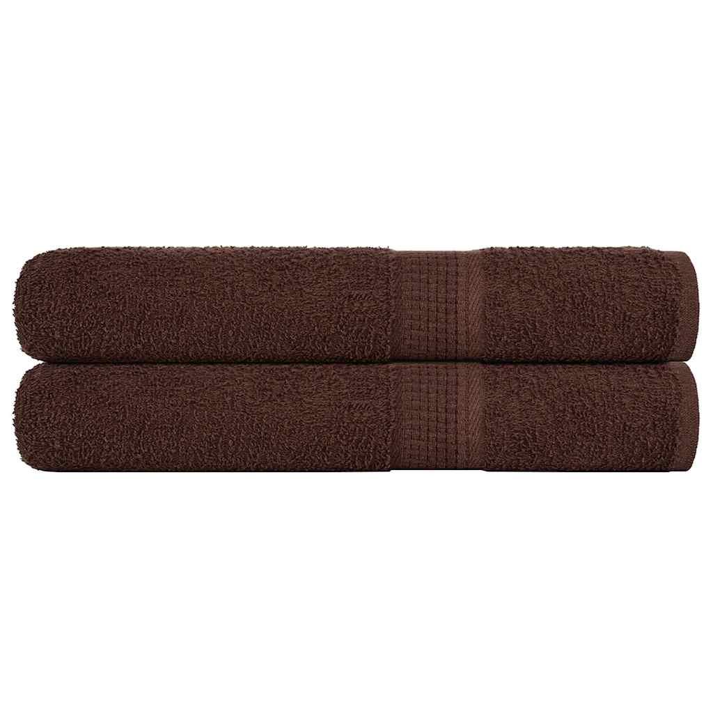 Saunahåndklæder 2 stk. 80x200 cm 360g/m2 100 % bomuld brun