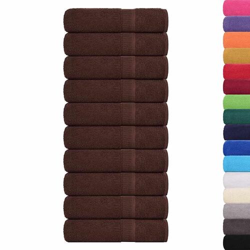 Badehåndklæder 10stk. 100x150cm 360g/m2 100% bomuld brun