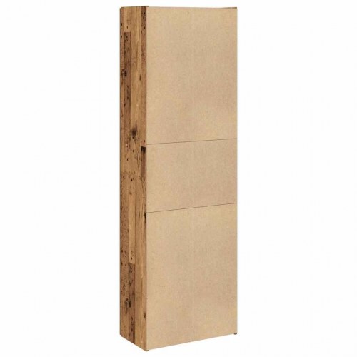 Højskab i konstrueret træ 60 × 32 × 190 cm - gammelt træ-look