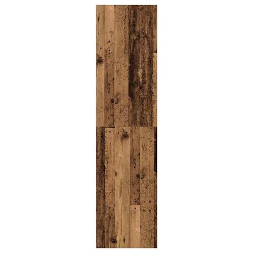 Klædeskab 100x50x200 cm konstrueret træ gammelt trælook