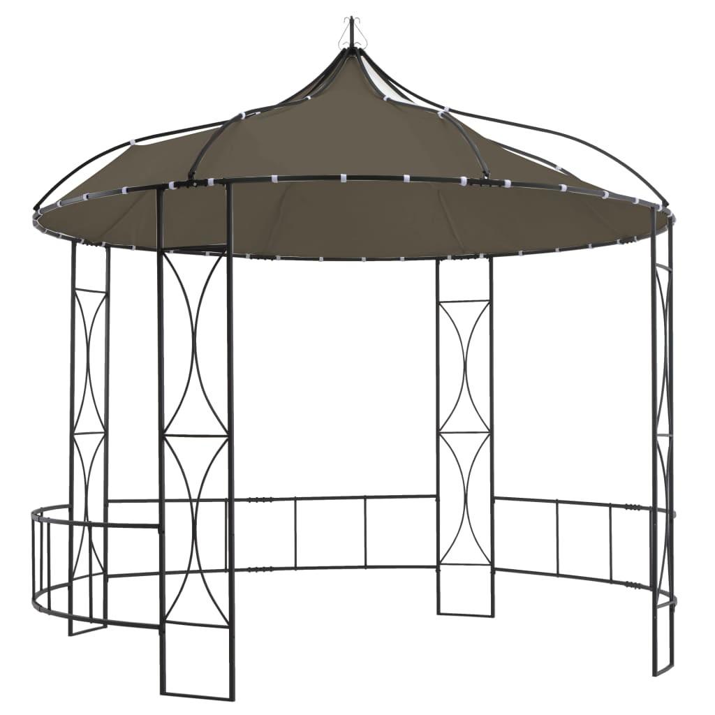 Pavillon 300x290 cm rund gråbrun