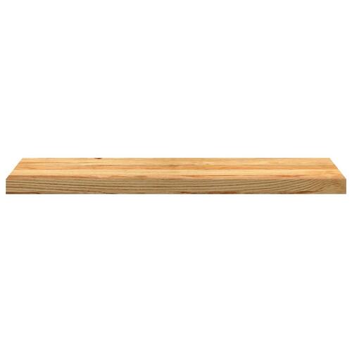 Trappemåtter 12 stk. lysebrun 90x30x2 cm massivt egetræ