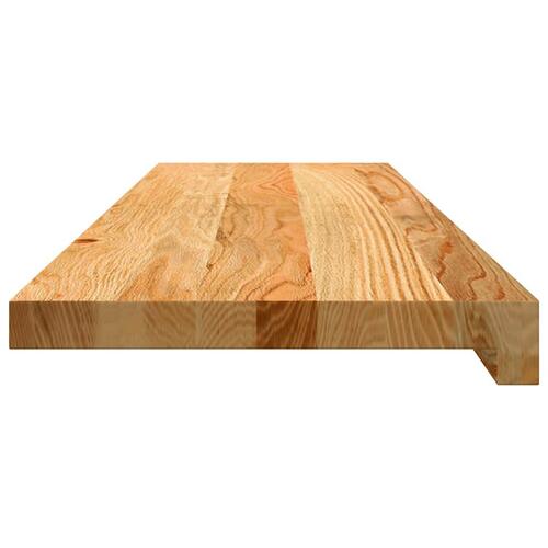 Trappemåtter 16 stk. lysebrun 90x25x2 cm massivt egetræ