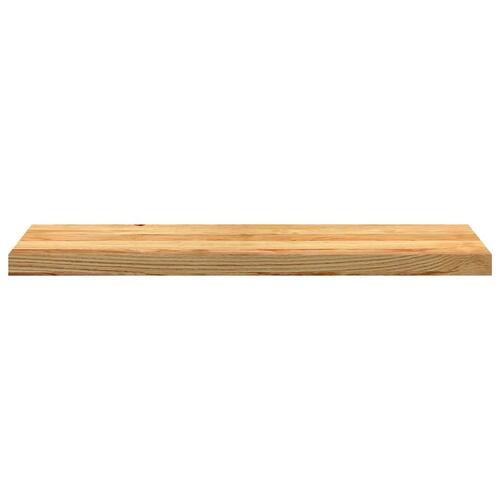 Trappemåtter 12 stk. lysebrun 90x25x2 cm massivt egetræ