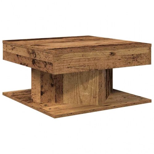 Sofabord 55 × 55 × 30 cm i konstrueret træ - antikt træ