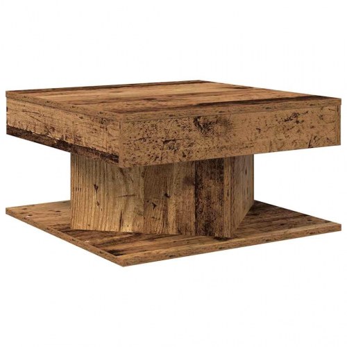 Sofabord 55 × 55 × 30 cm i konstrueret træ - antikt træ