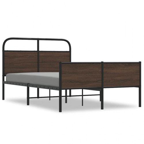 Sengeramme 120 x 200 cm med lamelbund uden madras - brun egetræ