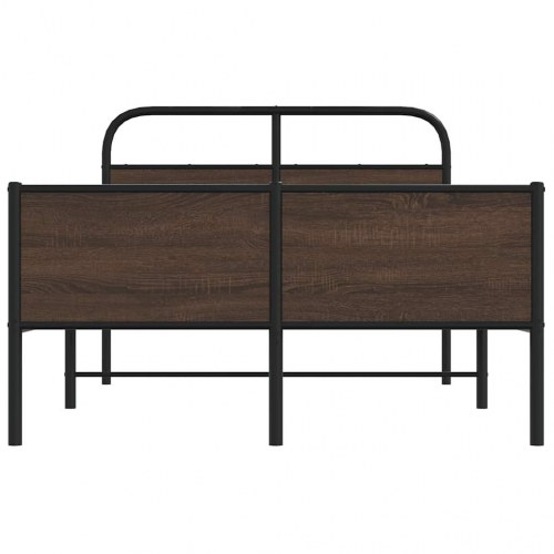 Sengeramme 120 x 200 cm med lamelbund uden madras - brun egetræ